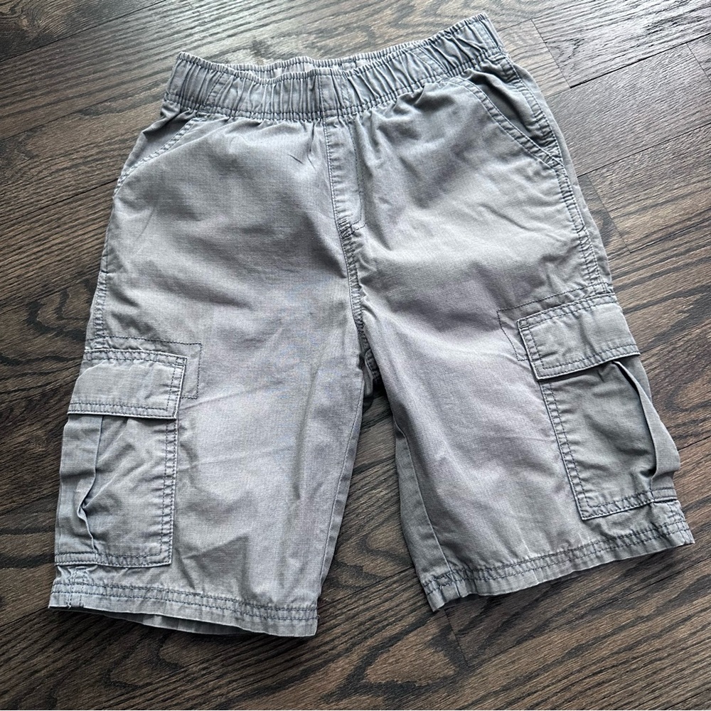 Boys Cotton Gray Cargo Shorts Size 12 Years